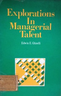 Image of Explorations In Managerial Talent