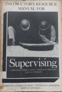 Image of Instructor's Resource Manual For Supervising